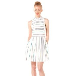 Original Penguin By Munsingwear Vintage Sleeveless Rainbow Shirtdress size 8